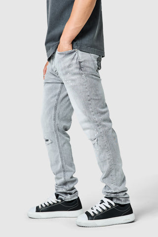 Leone Slim Jean  - Light Grey Denim