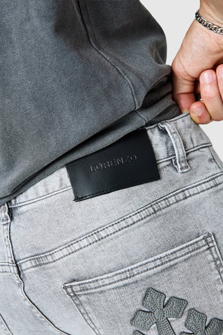 Leone Slim Jean  - Light Grey Denim