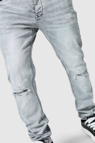 Leone Slim Jean  - Light Grey Denim