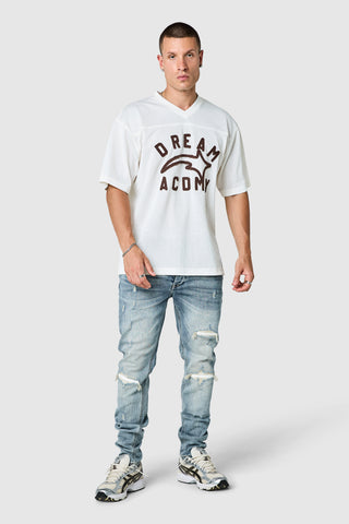 Dillon Slim Biker Jean - Mid Blue
