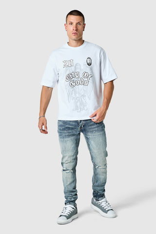 Leone Slim Jean  - Mid Blue