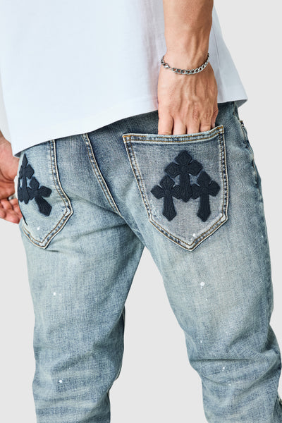 Leone Slim Jean  - Mid Blue