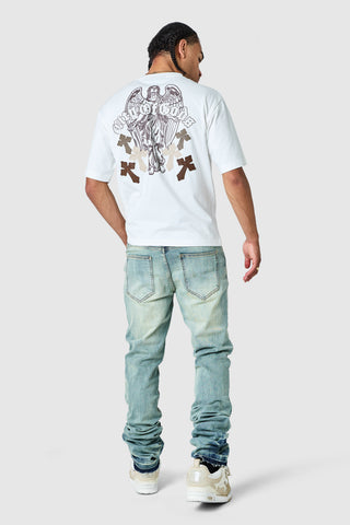 Stacked Jean  - Champagne Blue