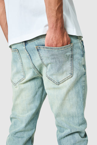 Stacked Jean  - Champagne Blue