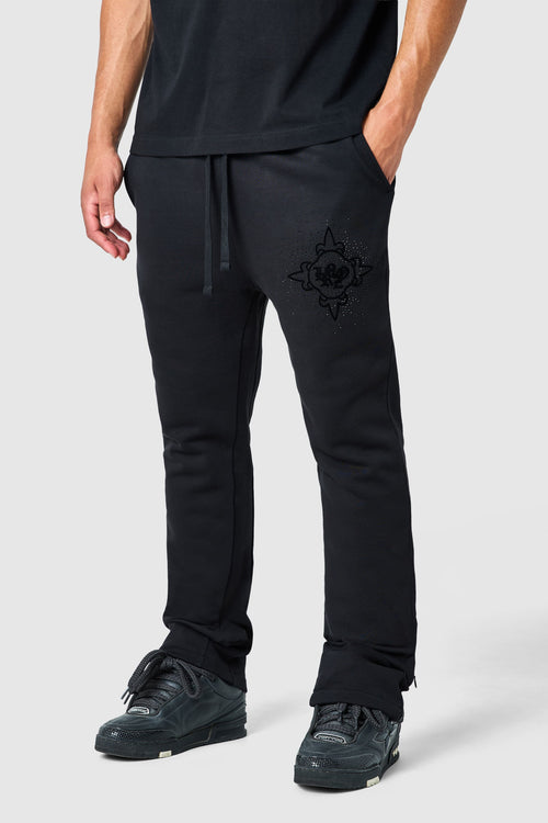 Icon Diamante Jogger - Black