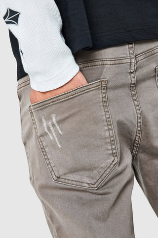 Stacked Jean  - Washed Taupe