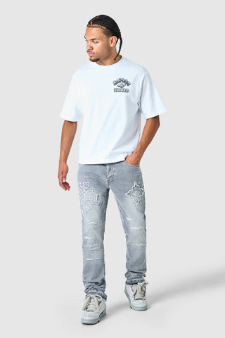 Icon Patch Flare Jean - Light Grey