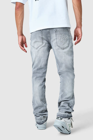 Icon Patch Flare Jean - Light Grey