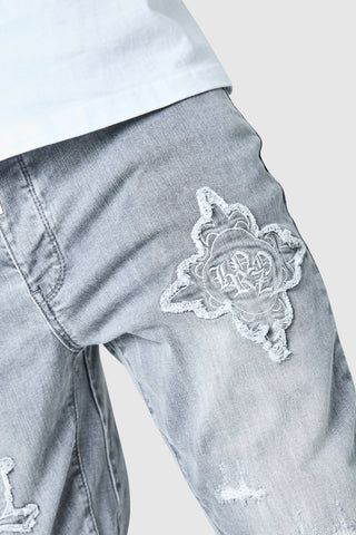 Icon Patch Flare Jean - Light Grey
