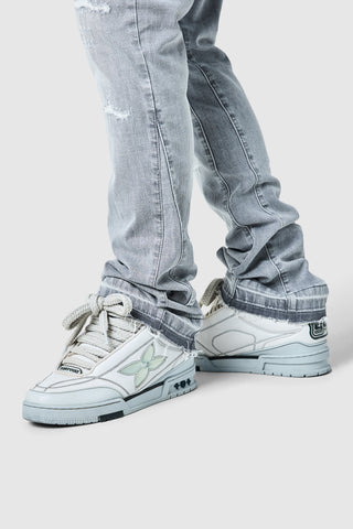 Icon Patch Flare Jean - Light Grey