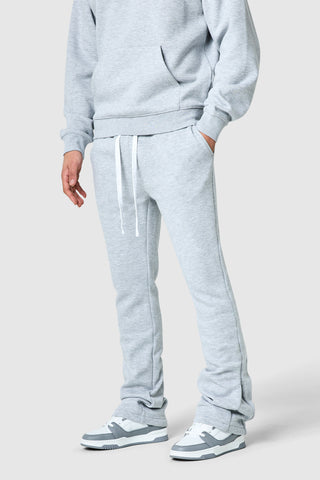 Uniform Flare Tracksuit - Grey Marl