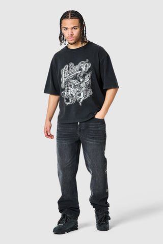 Jewel Straight Jean - Black