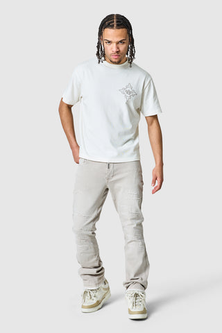 Oasis Flare Jean - Cream Grey