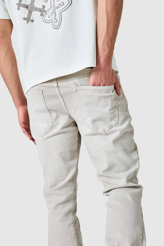 Oasis Flare Jean - Cream Grey