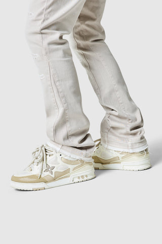 Oasis Flare Jean - Cream Grey