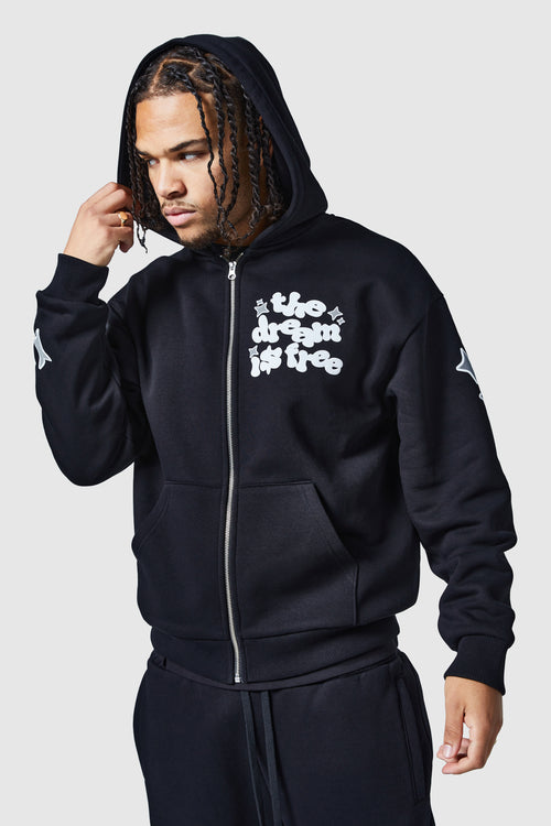 Dream Is Free 2.0 Zip Hood - Schwarz