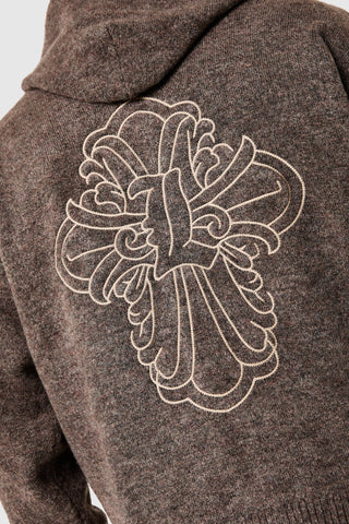 Novus Full Zip Knitted Hood - Dusty Cocoa