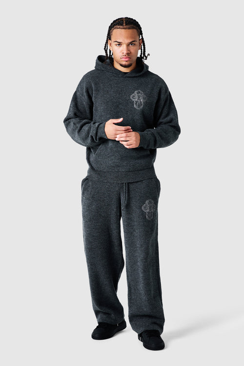 Novus Knitted Tracksuit - Charcoal