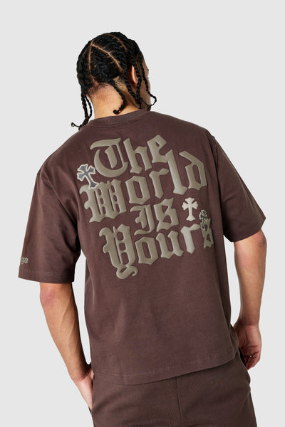 World Is Yours 3.0 Tee - Deep Brown