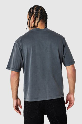 Deity Tee - Black Acid Wash