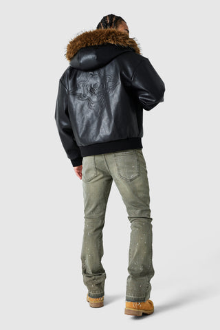 Crest PU Jacket - Black