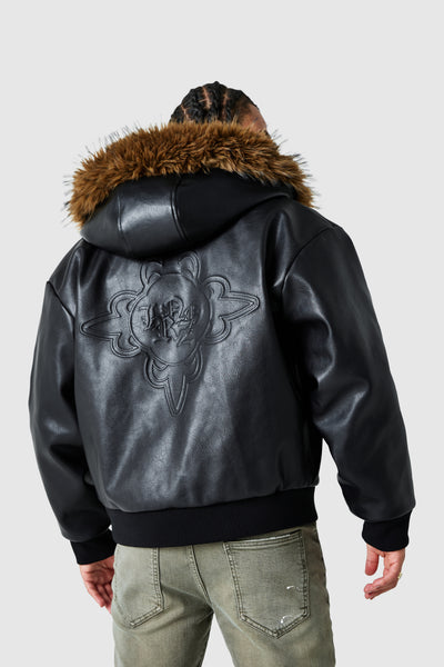 Crest PU Jacket - Black