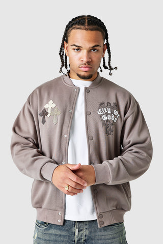 Empire Fleece Varsity - Dusty Cocoa