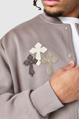 Empire Fleece Varsity - Dusty Cocoa