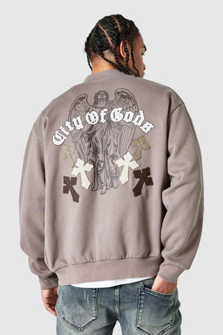 Empire Fleece Varsity - Dusty Cocoa