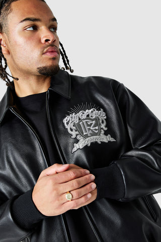 City of Gods PU Jacket - Black