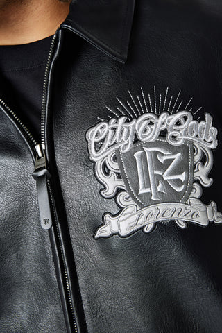 City of Gods PU Jacket - Black
