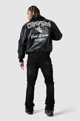 City of Gods PU Jacket - Black