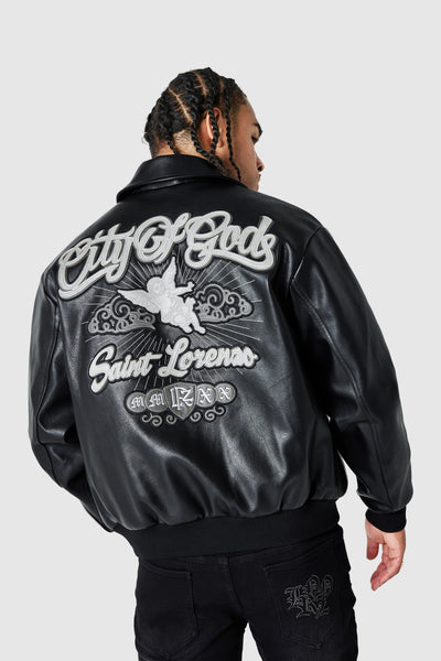 City of Gods PU Jacket - Black