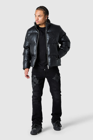Icon PU Puffer - Black