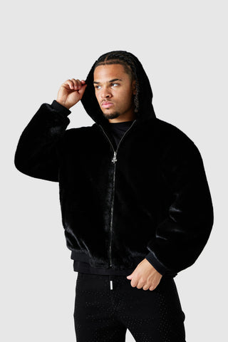 Emblem Reversible Bomber Jacket - Black