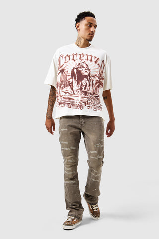Oasis 2.0 Flare Jean - Washed Taupe