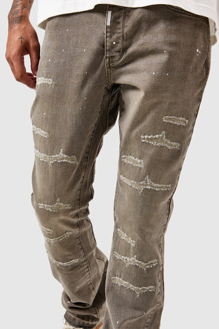 Oasis 2.0 Flare Jean - Washed Taupe