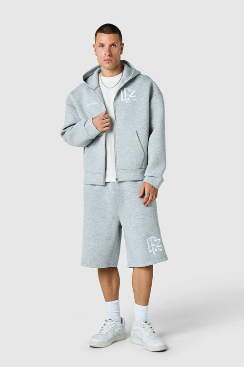 Origin Boxy Scuba Hood Twinset - Grey Marl