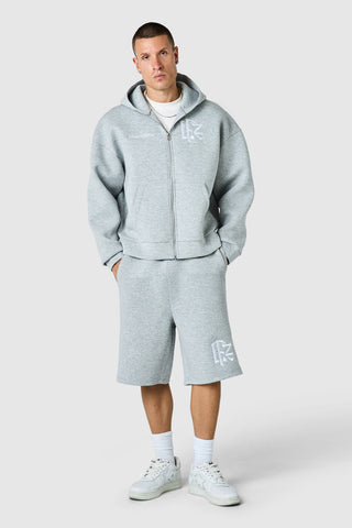 Origin Boxy Scuba Hood Twinset - Grey Marl