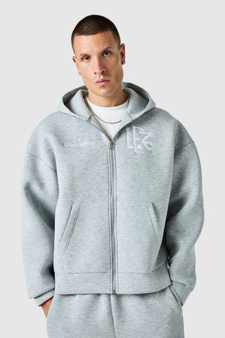 Origin Boxy Scuba Hood Twinset - Grey Marl